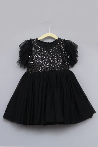 Black Sequin Party Dress