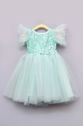 Mint Green Sequin Party Dress