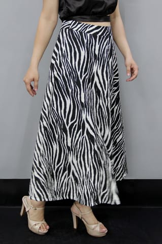 Printed A- Line Maxi Skirt